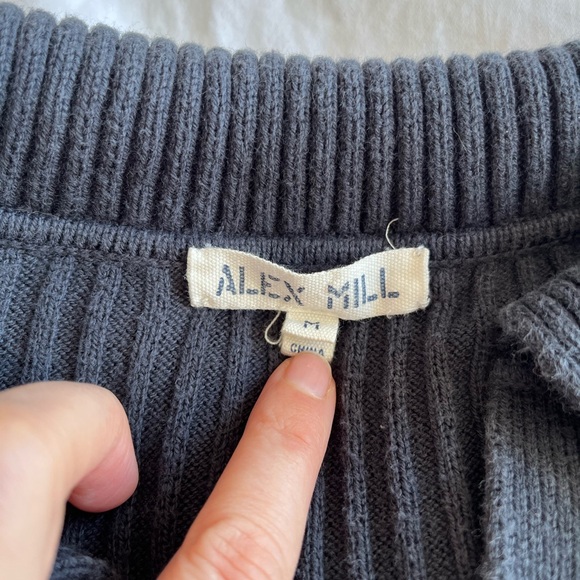 Alex Mill Navy Cotton Polo Knit Top - Picture 5 of 5